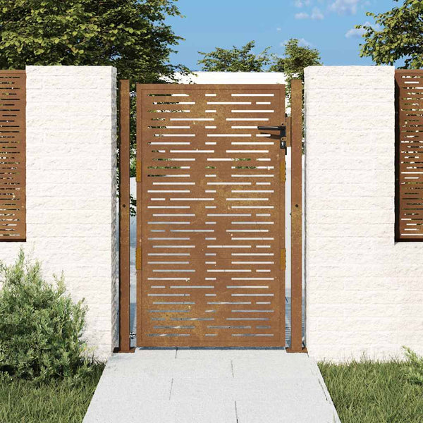 vidaXL Garden Gate 100x150 cm Corten Steel Square Design