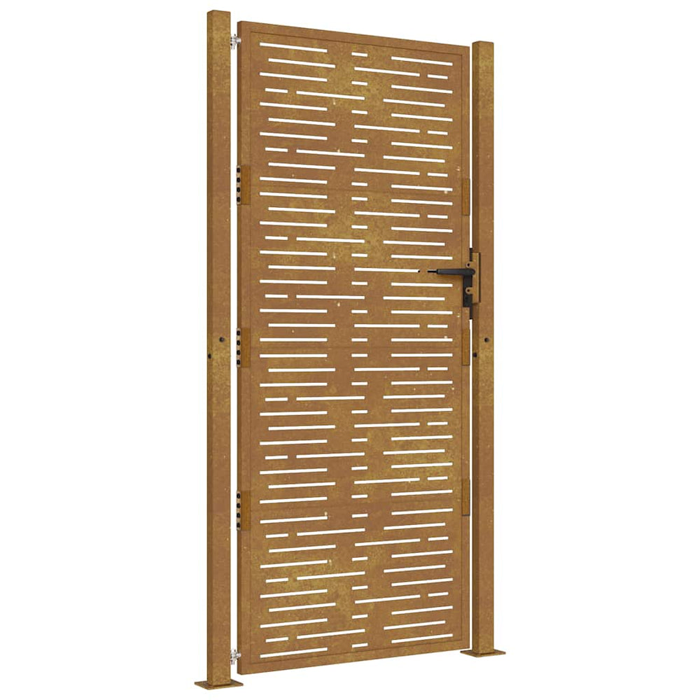 vidaXL Garden Gate 100x200 cm Corten Steel Square Design