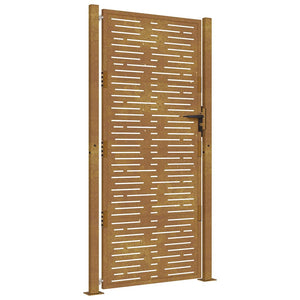 vidaXL Garden Gate 100x200 cm Corten Steel Square Design