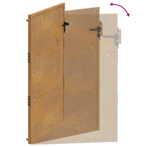 vidaXL Garden Gate 100x125 cm Corten Steel