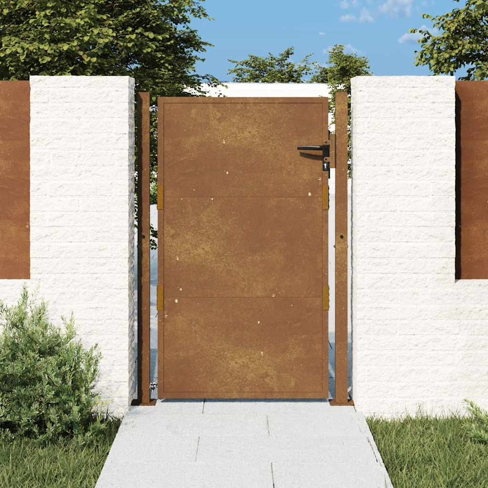 vidaXL Garden Gate 100x125 cm Corten Steel