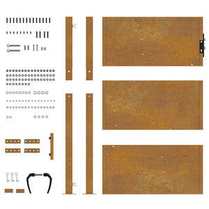 vidaXL Garden Gate 100x150 cm Corten Steel