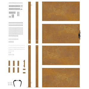 vidaXL Garden Gate 100x175 cm Corten Steel