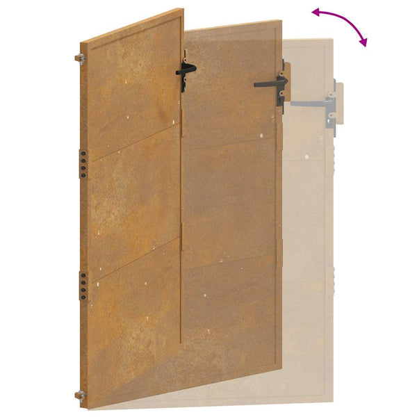 vidaXL Garden Gate 100x200 cm Corten Steel