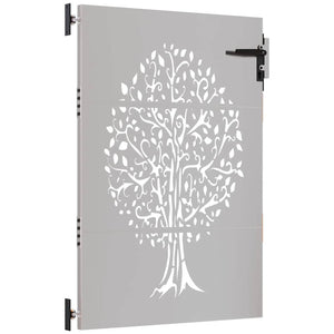 vidaXL Garden Gate 85x125 cm Corten Steel Tree Design