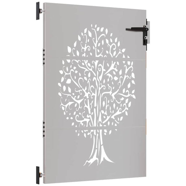 vidaXL Garden Gate 85x125 cm Corten Steel Tree Design