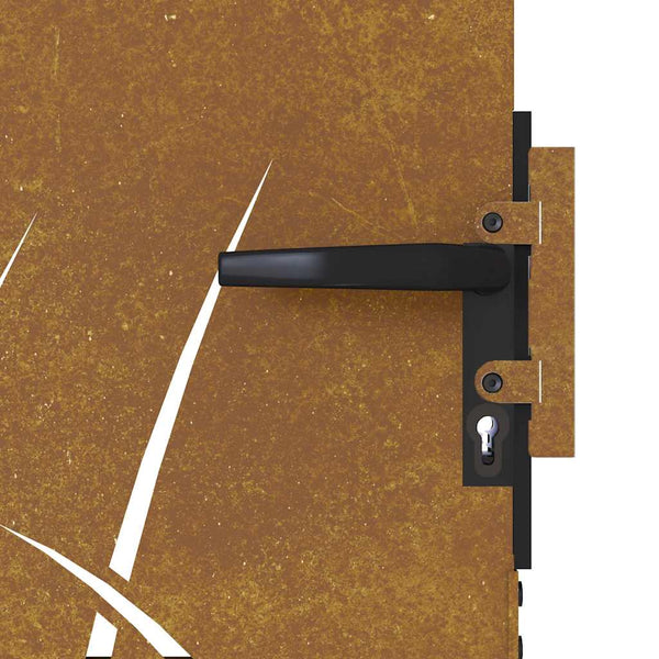 vidaXL Garden Gate 85x150 cm Corten Steel Grass Design