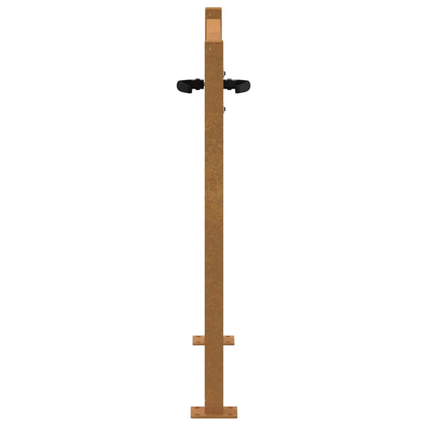 vidaXL Garden Gate 100x100 cm Corten Steel Grass Design