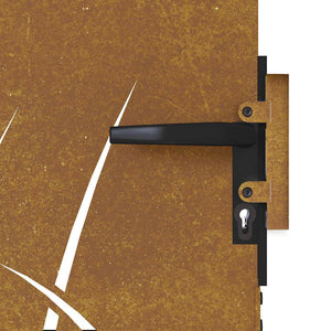 vidaXL Garden Gate 100x100 cm Corten Steel Grass Design