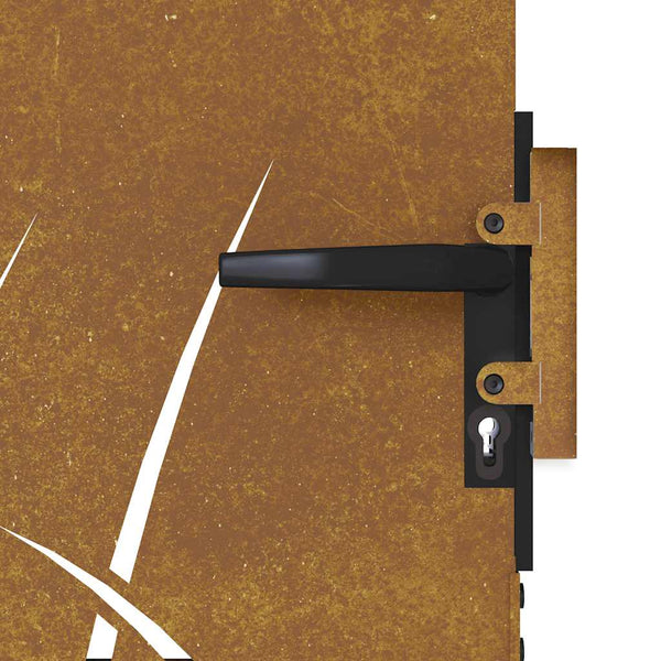 vidaXL Garden Gate 100x100 cm Corten Steel Grass Design