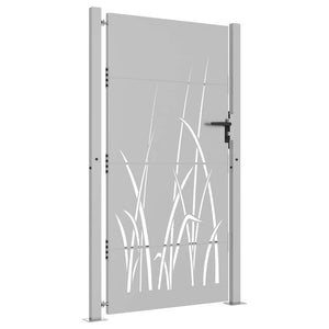 vidaXL Garden Gate 100x175 cm Corten Steel Grass Design