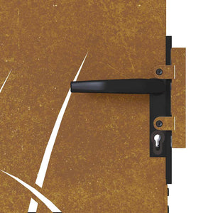 vidaXL Garden Gate 100x175 cm Corten Steel Grass Design