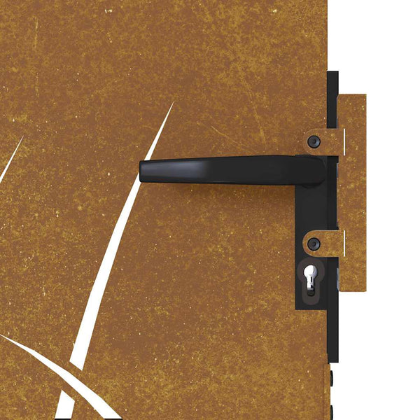 vidaXL Garden Gate 100x175 cm Corten Steel Grass Design
