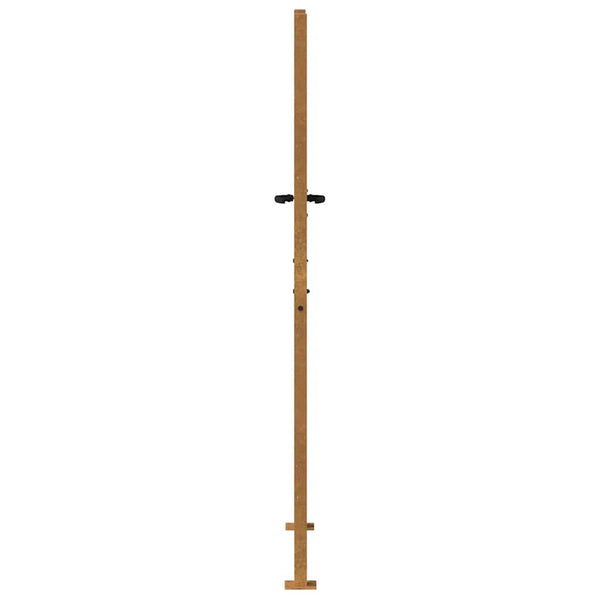 vidaXL Garden Gate 100x200 cm Corten Steel Bamboo Design