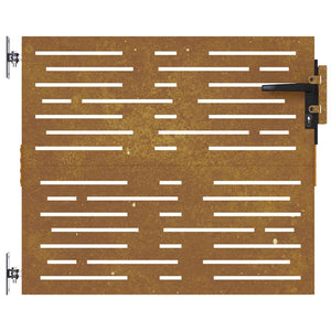 vidaXL Garden Gate 85x75 cm Corten Steel Square Design