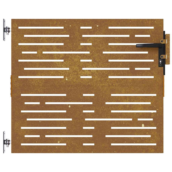 vidaXL Garden Gate 85x75 cm Corten Steel Square Design