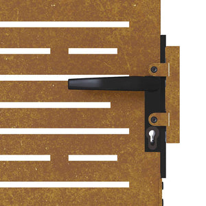vidaXL Garden Gate 85x75 cm Corten Steel Square Design
