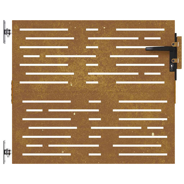 vidaXL Garden Gate 85x100 cm Corten Steel Square Design