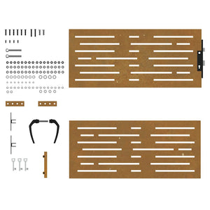 vidaXL Garden Gate 85x100 cm Corten Steel Square Design