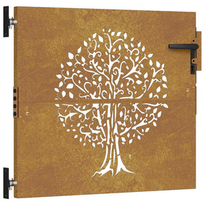 vidaXL Garden Gate 85x150 cm Corten Steel Square Design