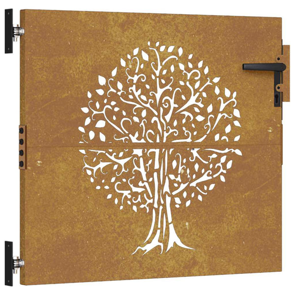 vidaXL Garden Gate 85x150 cm Corten Steel Square Design