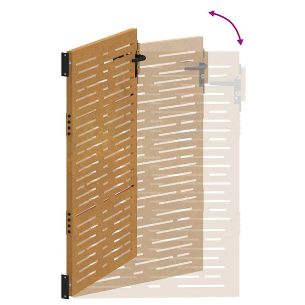 vidaXL Garden Gate 85x150 cm Corten Steel Square Design