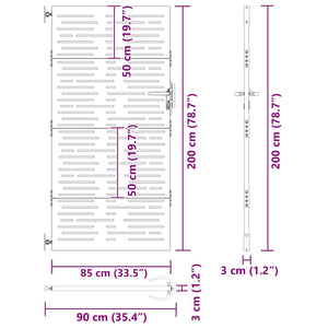 vidaXL Garden Gate 85x200 cm Corten Steel Square Design