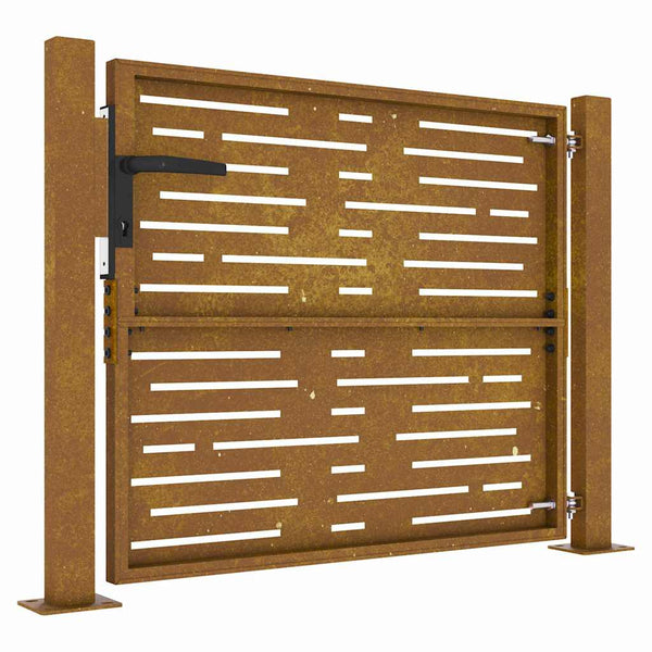 vidaXL Garden Gate 100x100 cm Corten Steel Square Design