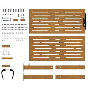 vidaXL Garden Gate 100x100 cm Corten Steel Square Design