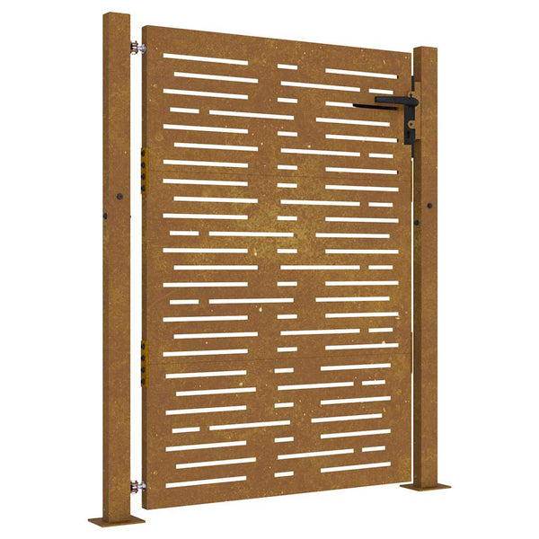 vidaXL Garden Gate 100x125 cm Corten Steel Square Design