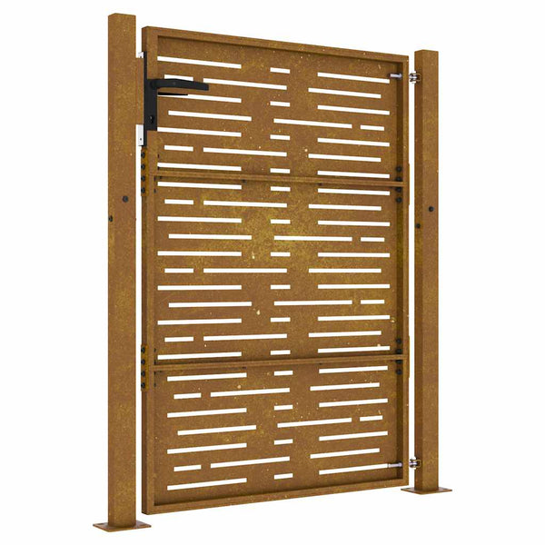 vidaXL Garden Gate 100x125 cm Corten Steel Square Design