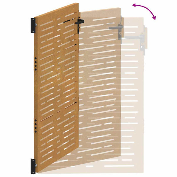 vidaXL Garden Gate 100x125 cm Corten Steel Square Design