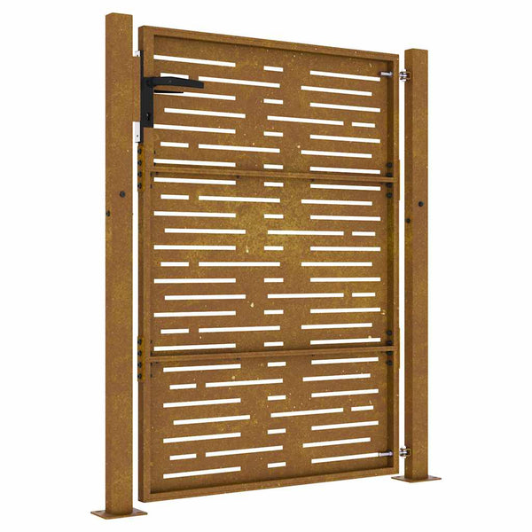 vidaXL Garden Gate 100x150 cm Corten Steel Square Design