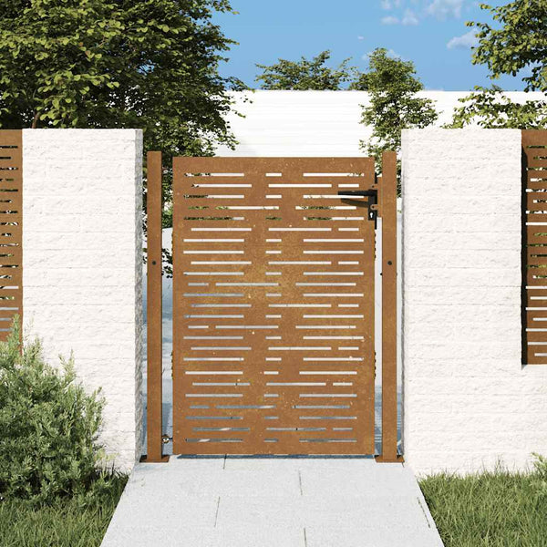 vidaXL Garden Gate 100x150 cm Corten Steel Square Design
