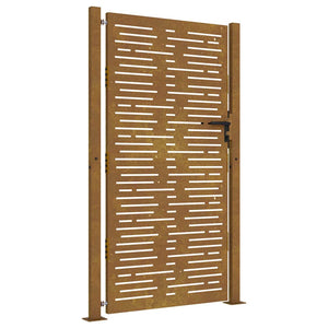 vidaXL Garden Gate 100x175 cm Corten Steel Square Design