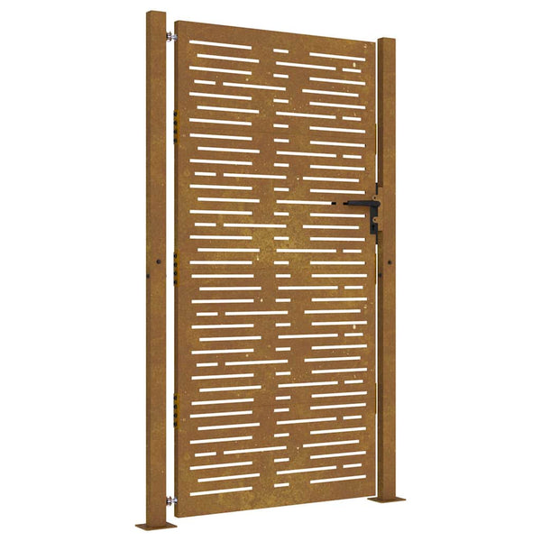 vidaXL Garden Gate 100x175 cm Corten Steel Square Design