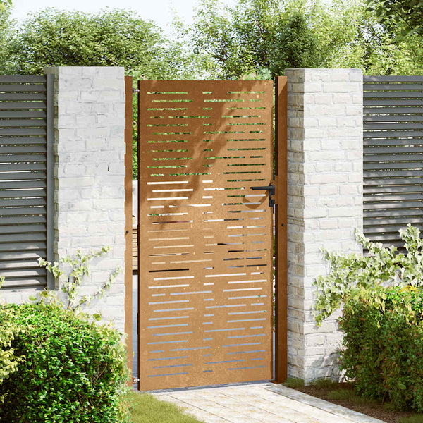 vidaXL Garden Gate 100x175 cm Corten Steel Square Design