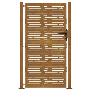 vidaXL Garden Gate 100x175 cm Corten Steel Square Design