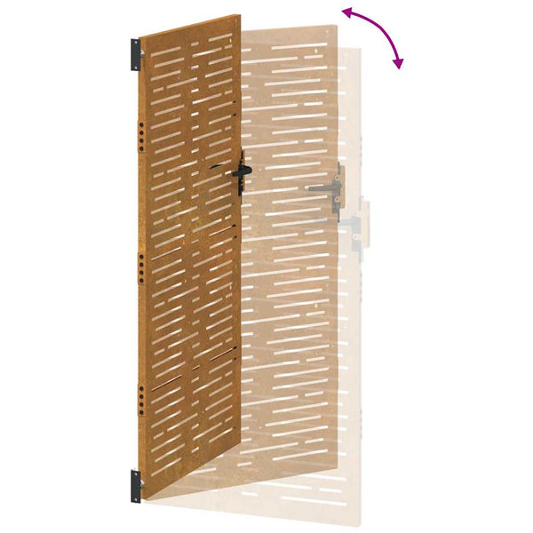 vidaXL Garden Gate 100x175 cm Corten Steel Square Design