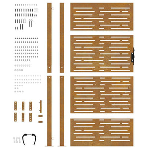 vidaXL Garden Gate 100x175 cm Corten Steel Square Design