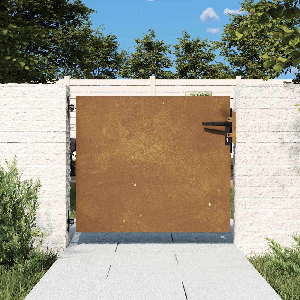 vidaXL Garden Gate 85x75 cm Corten Steel