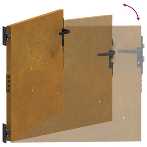 vidaXL Garden Gate 85x125 cm Corten Steel