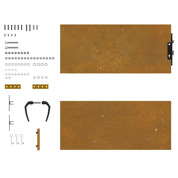 vidaXL Garden Gate 85x125 cm Corten Steel
