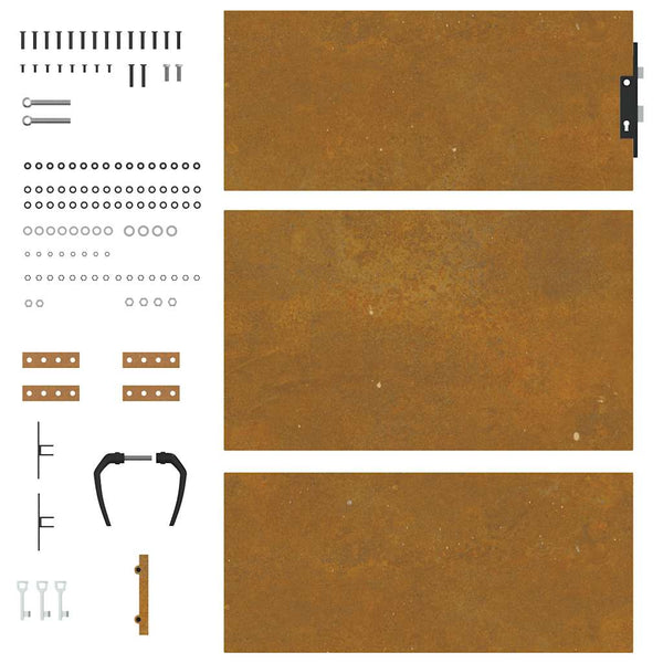vidaXL Garden Gate 85x125 cm Corten Steel