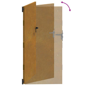 vidaXL Garden Gate 85x200 cm Corten Steel