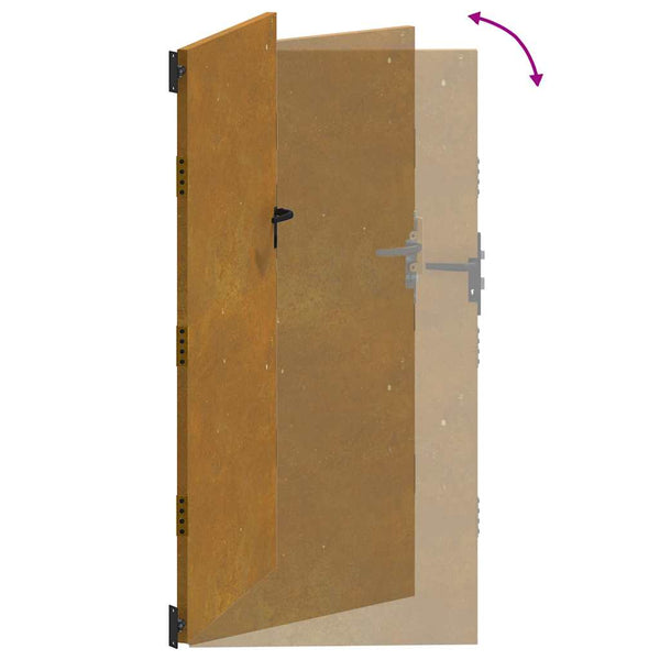 vidaXL Garden Gate 85x200 cm Corten Steel