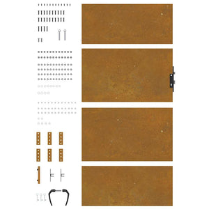 vidaXL Garden Gate 85x200 cm Corten Steel