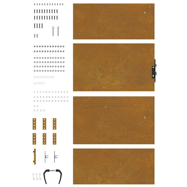 vidaXL Garden Gate 85x200 cm Corten Steel