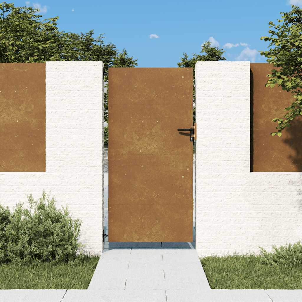 vidaXL Garden Gate 85x200 cm Corten Steel