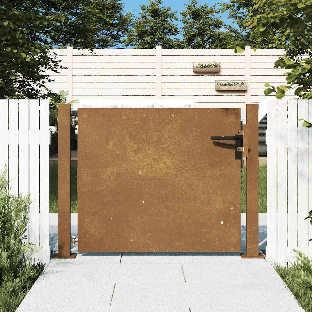 vidaXL Garden Gate 100x75 cm Corten Steel
